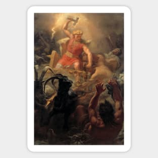 Thor's Fight with the Giants 1872 by Mårten Eskil Winge Sticker